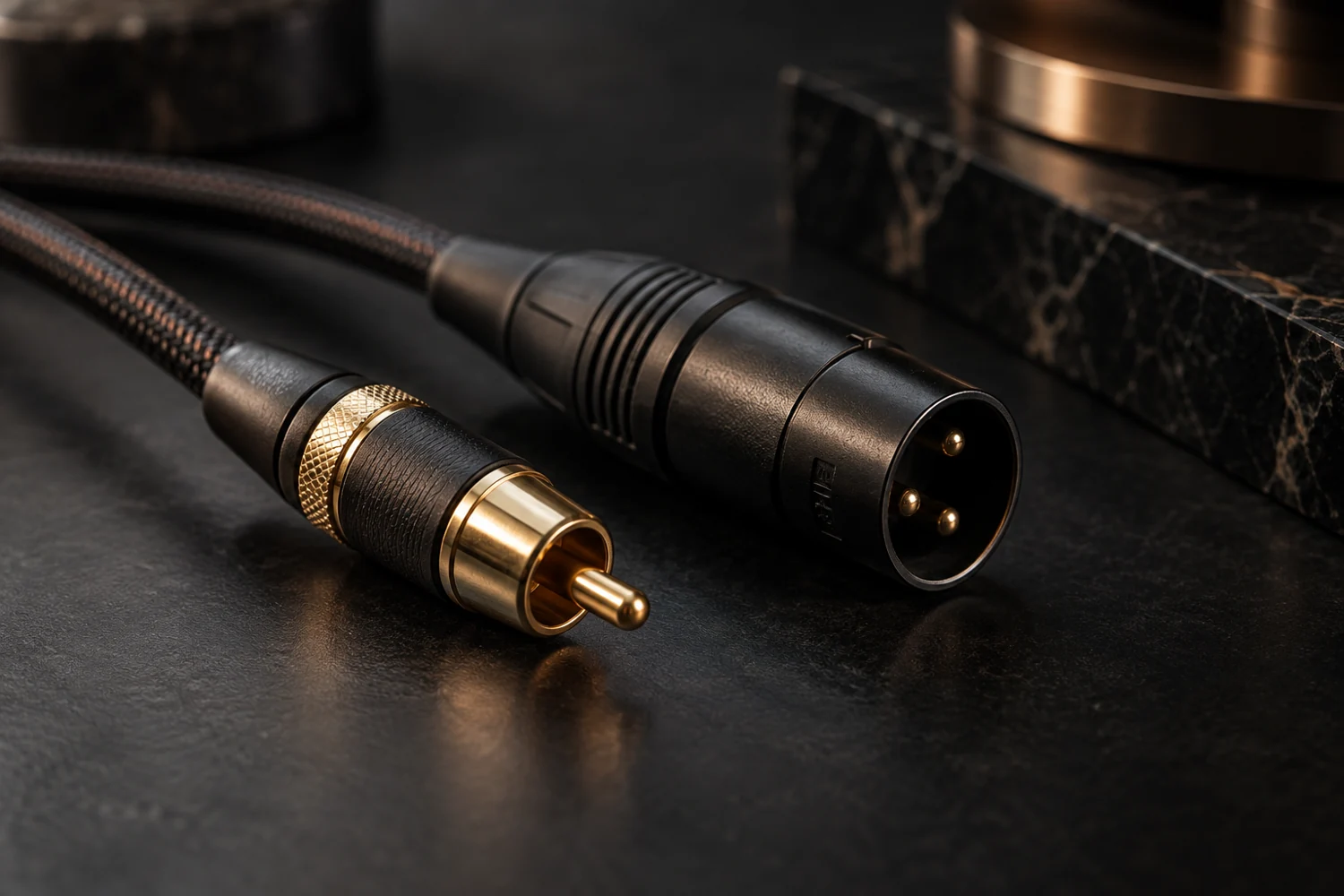 Editorial illustration of analog audio connections