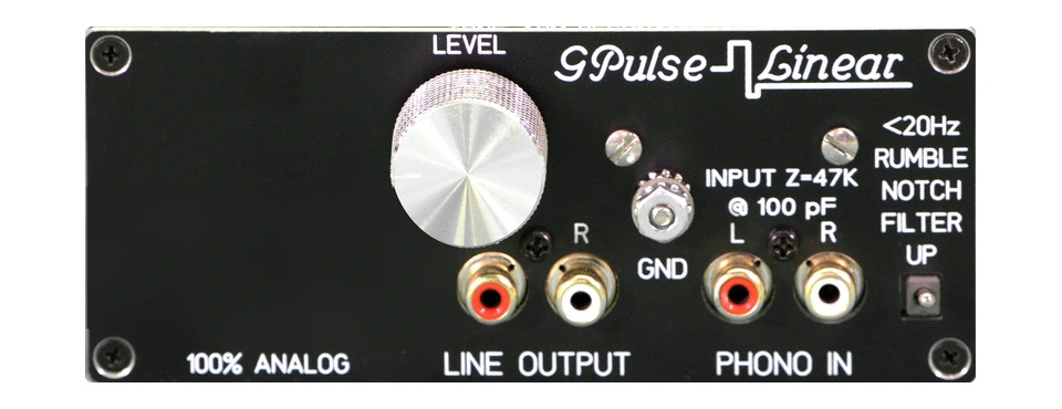 Photo composite of the GP-1000 front controls