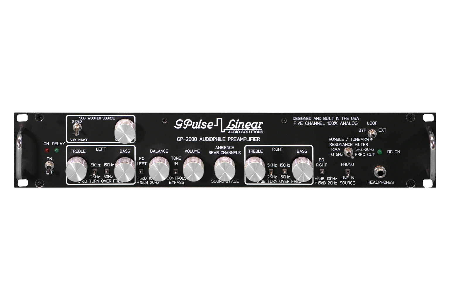 GP-2000 straight-on front photo composite preserving the photographed controls and panel lettering